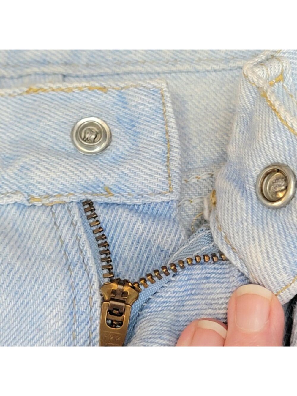 Lee Jeans 27 X 30 Vintage 90s Light Wash Denim High Rise Straight Leg Child 16 - Picture 10 of 16
